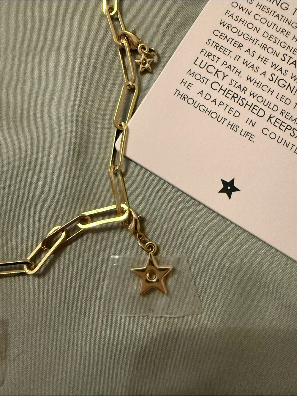 Dior Gold Star Phone Charm